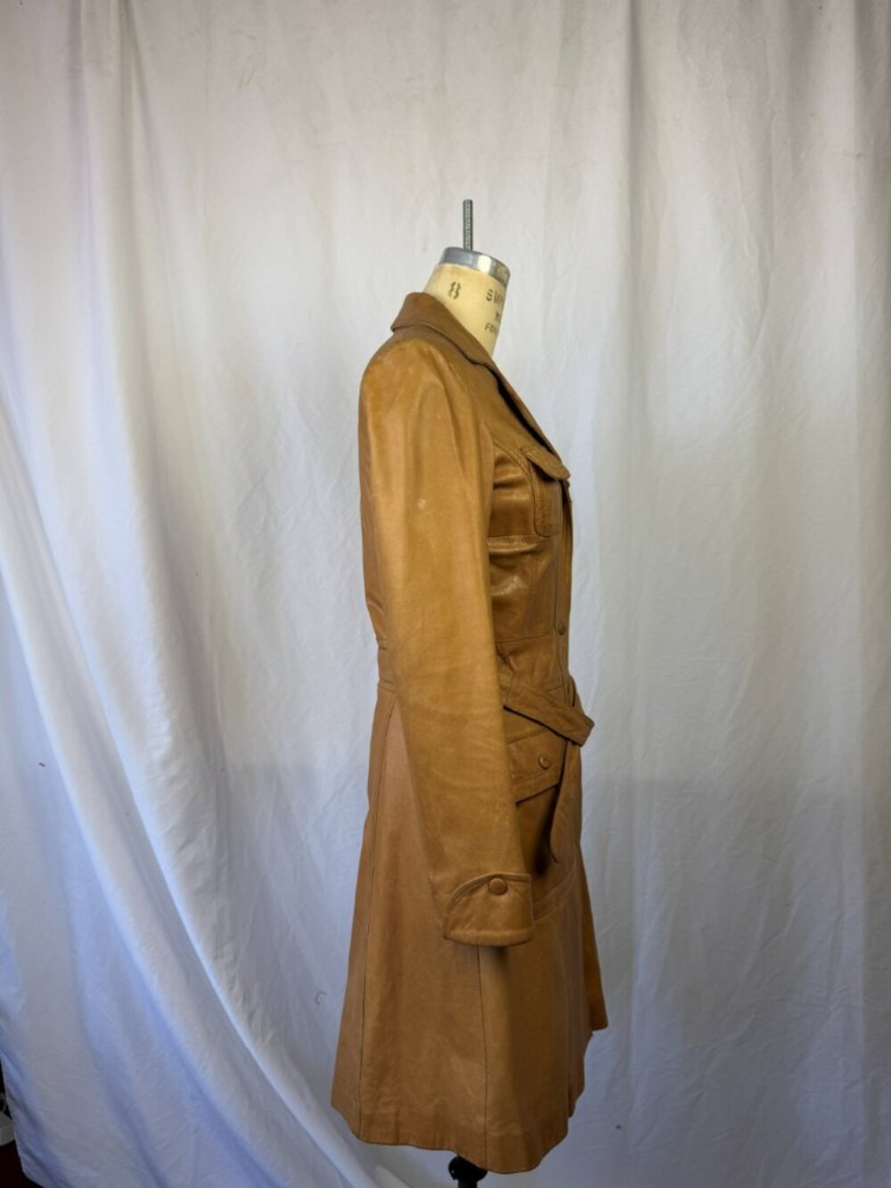 Vintage Vero Moda Tan Goat Leather Jacket Size Small - Picture 2 of 4